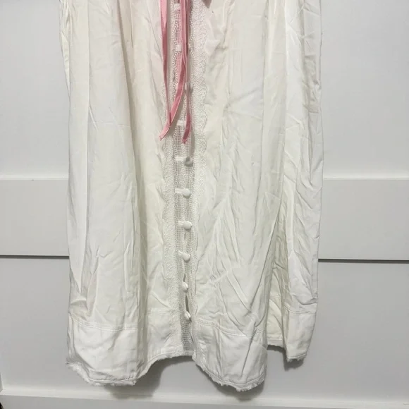 New! For Love & Lemons White Alexa Slip Mini Dress Size Large 23985 - Picture 6 of 14